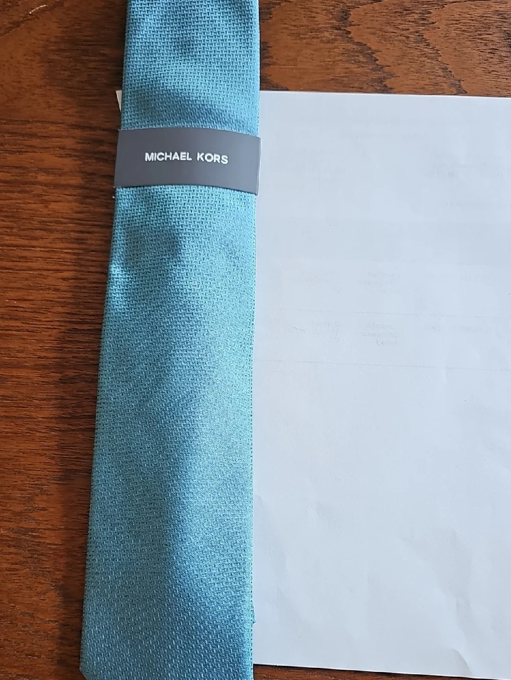 **NWT** Michael Kors Aqua (Duncan Solid) Silk Blend Tie